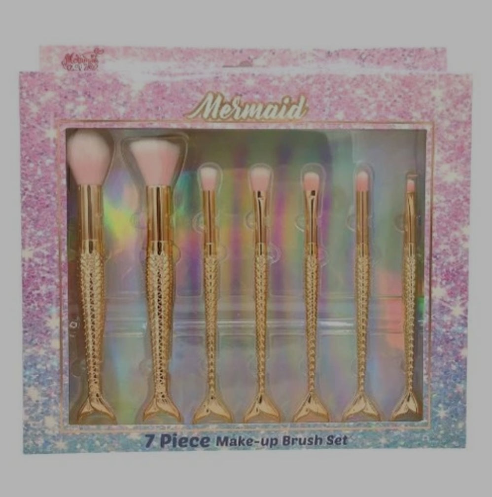 Magic Mermaid 7 Piece Make-Up Brush Set