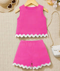 Pink Frill Top & Shorts Set – Age 9-10