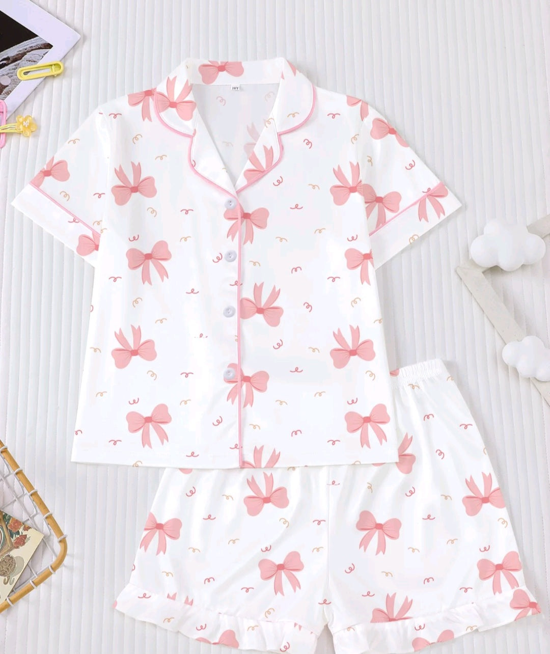 Girls Bow Pyjamas