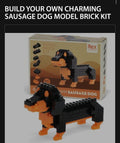 Build Your Own Charming Sausage Dog Model Brick Kit