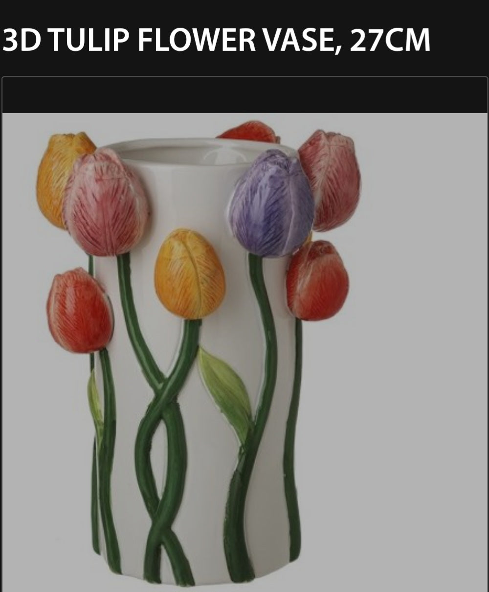 3D Tulip Flower Vase