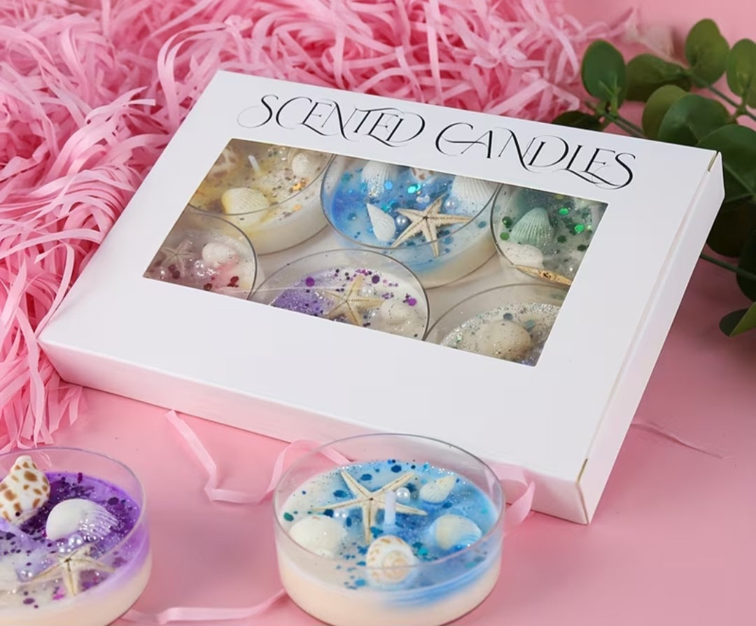 Shell Scented Candle Set — 6 Piece