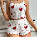 Women's Red Heart Pyjama Set