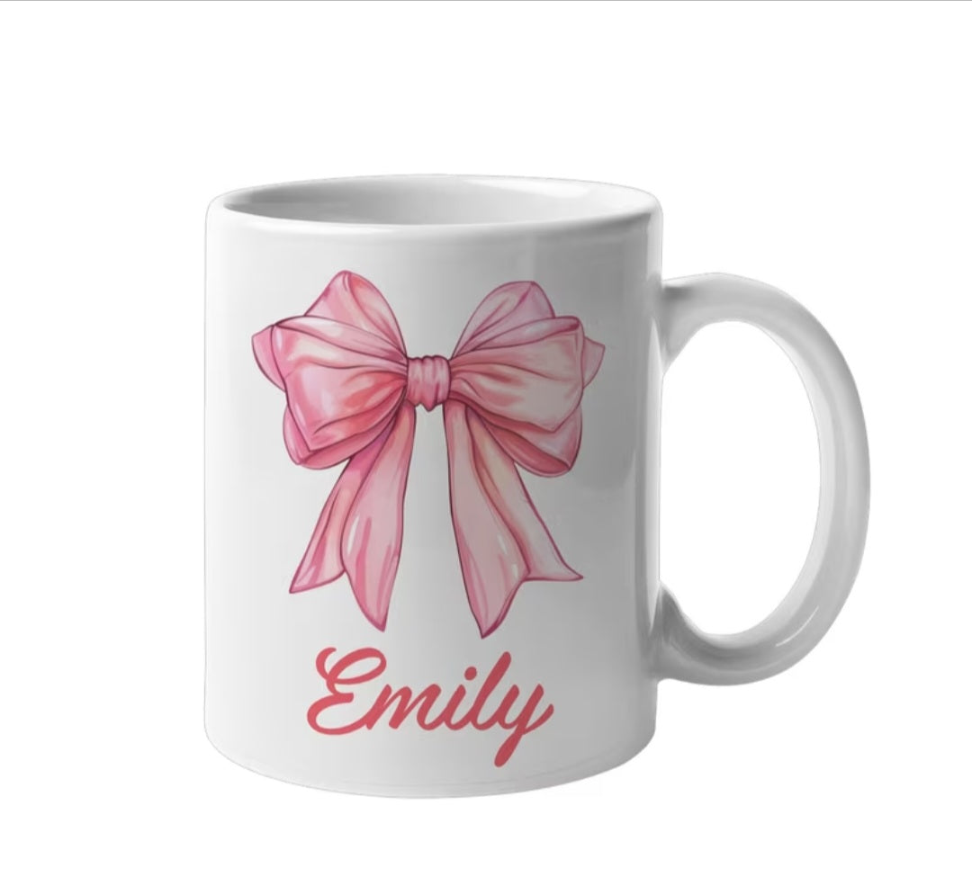 Personalised Ribbon Bow Mug