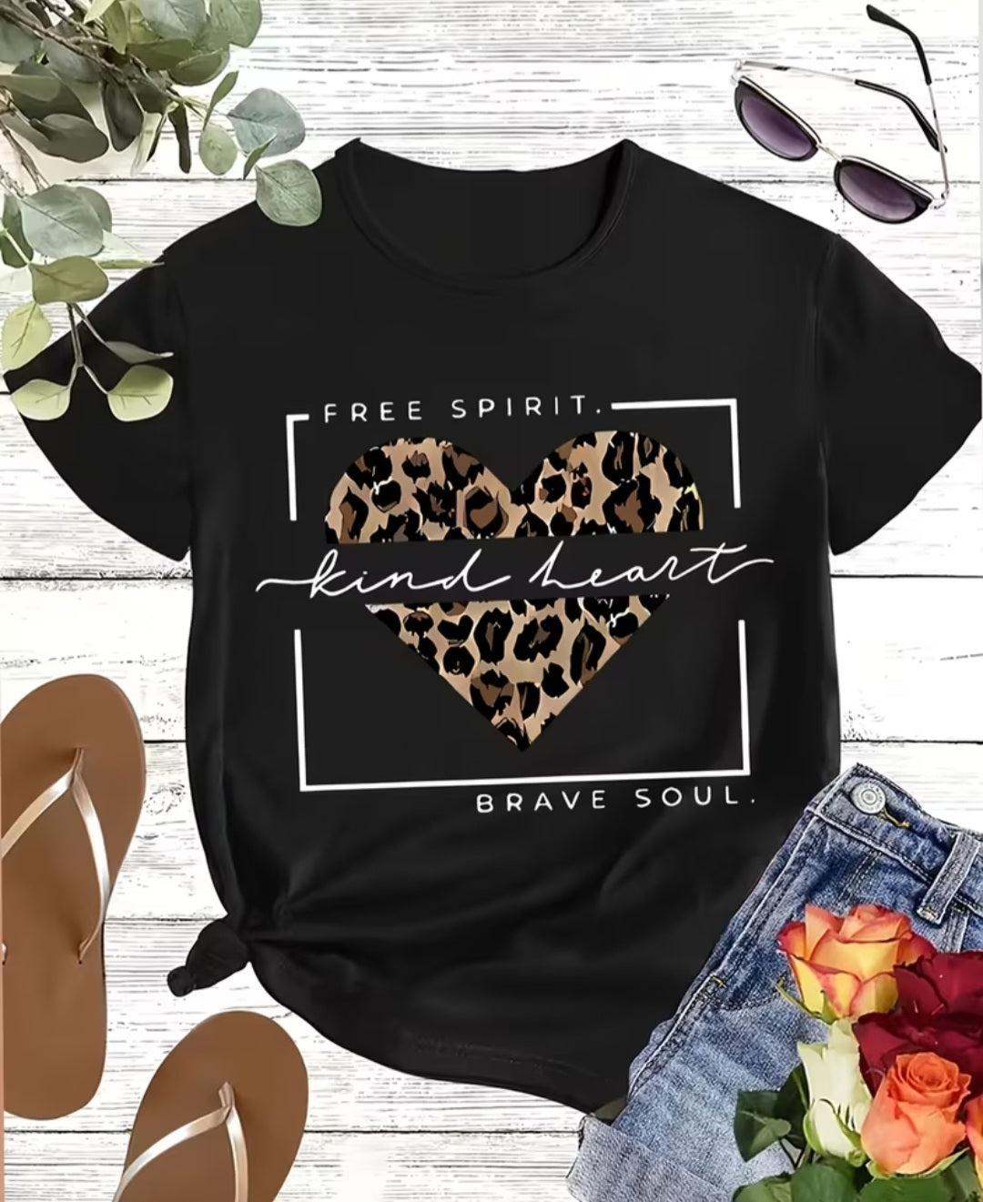 Free Spirit Kind Heart Brave Soul T-Shirt