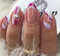 Heart Print Press On Nails