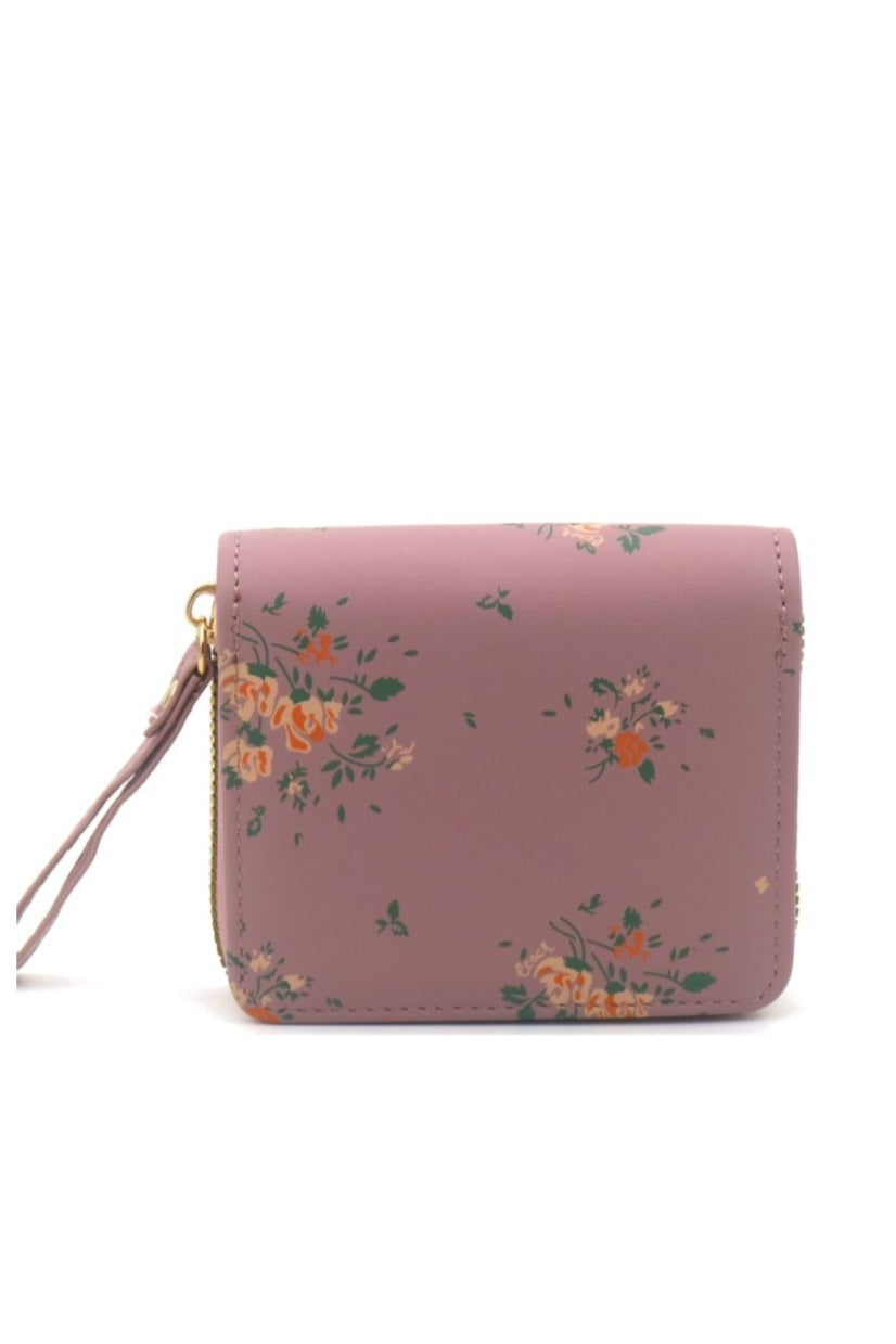 Floral Zip-Around Purse