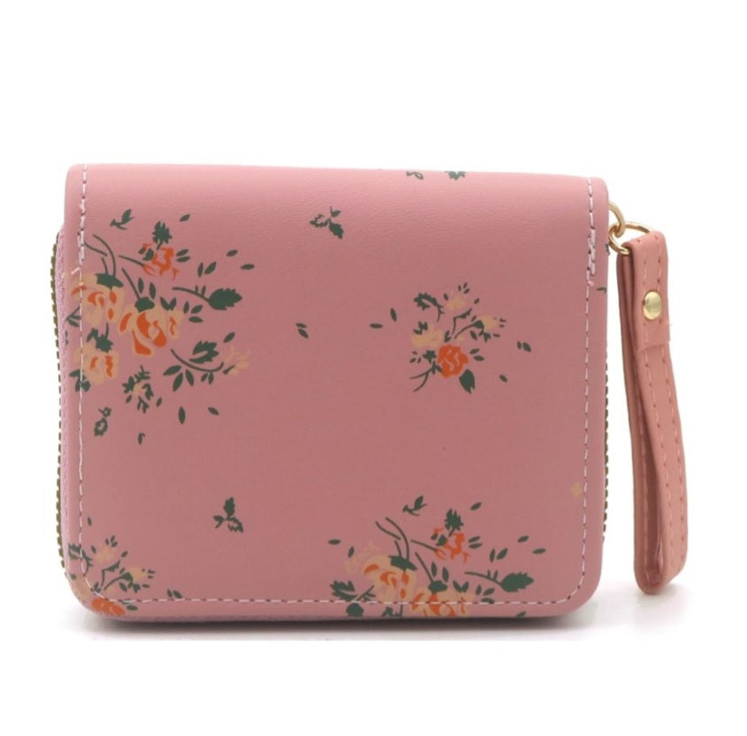 Floral Zip-Around Purse