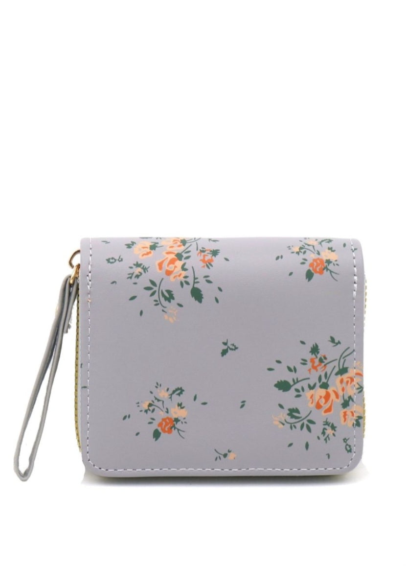Floral Zip-Around Purse