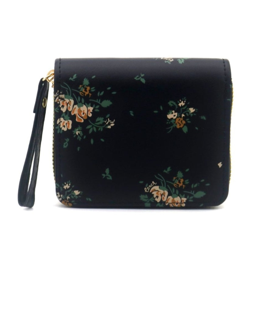 Floral Zip-Around Purse