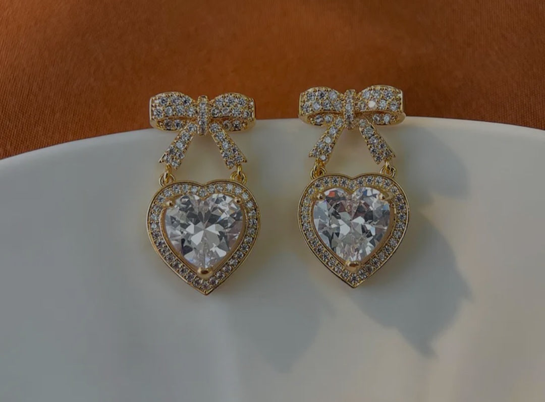Heart Shape Stud Earrings