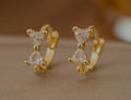 Bow Tie Crystal Hoop Earrings