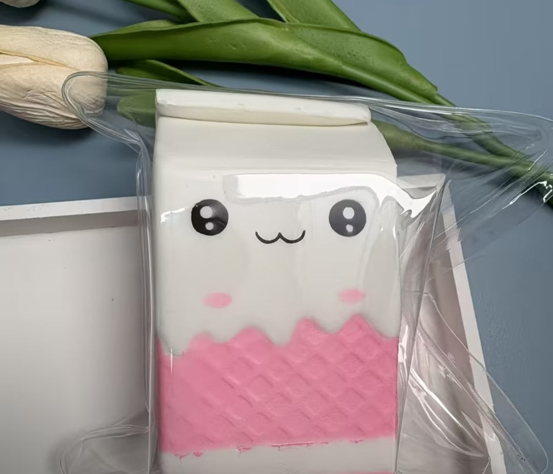 Kawaii Milk Carton Squishy Toy