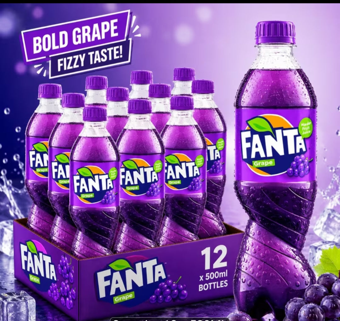 Fanta Grape 500ml Bottles – Case of 12