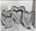 Crushed Diamond Heart Ornaments — Set of 3