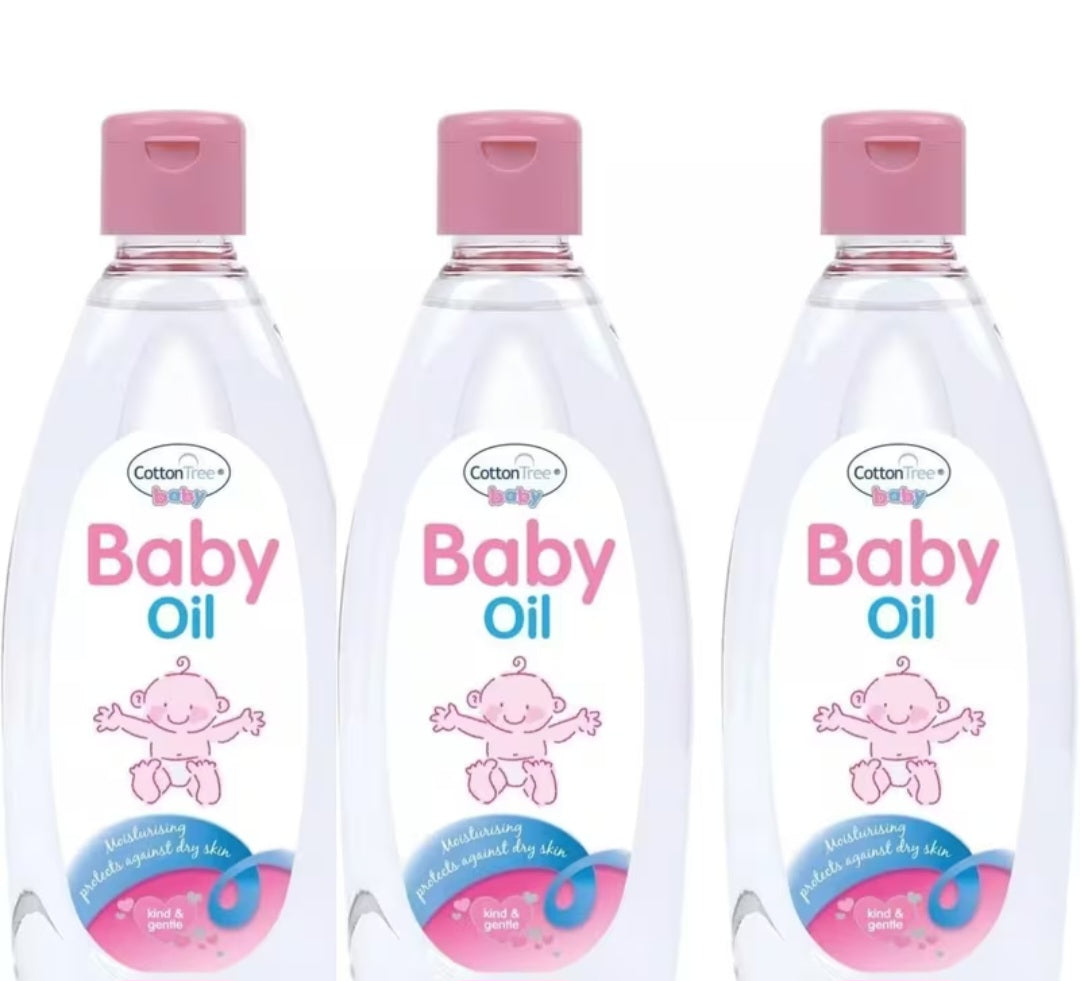 Cotton Tree Baby Oil — 3-Pack