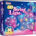 Klever Kits 3D String Light Making Kit with 30 multicoloured LED bulbs - star, heart and moon shapes
