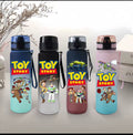 Toy Story character water bottles in 4 designs - blue, grey, dark red and pink