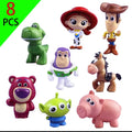 Toy Story 8-piece mini figure set including Woody, Buzz, Jessie, Rex, Lotso, Alien, Bullseye and Hamm