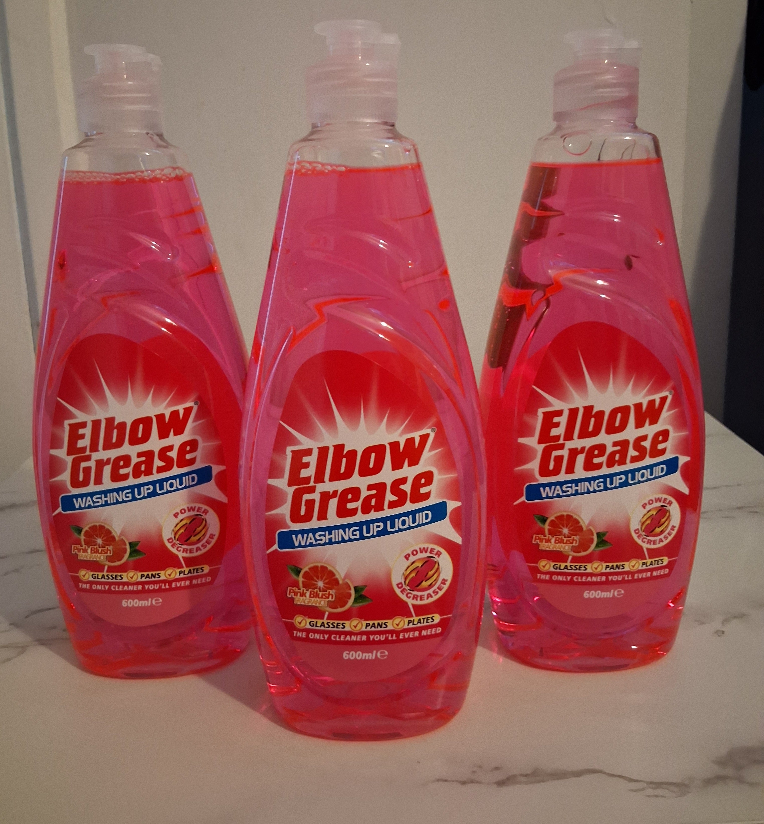 Elbow Grease Pink Blush Washing Up Liquid – Pack of 3