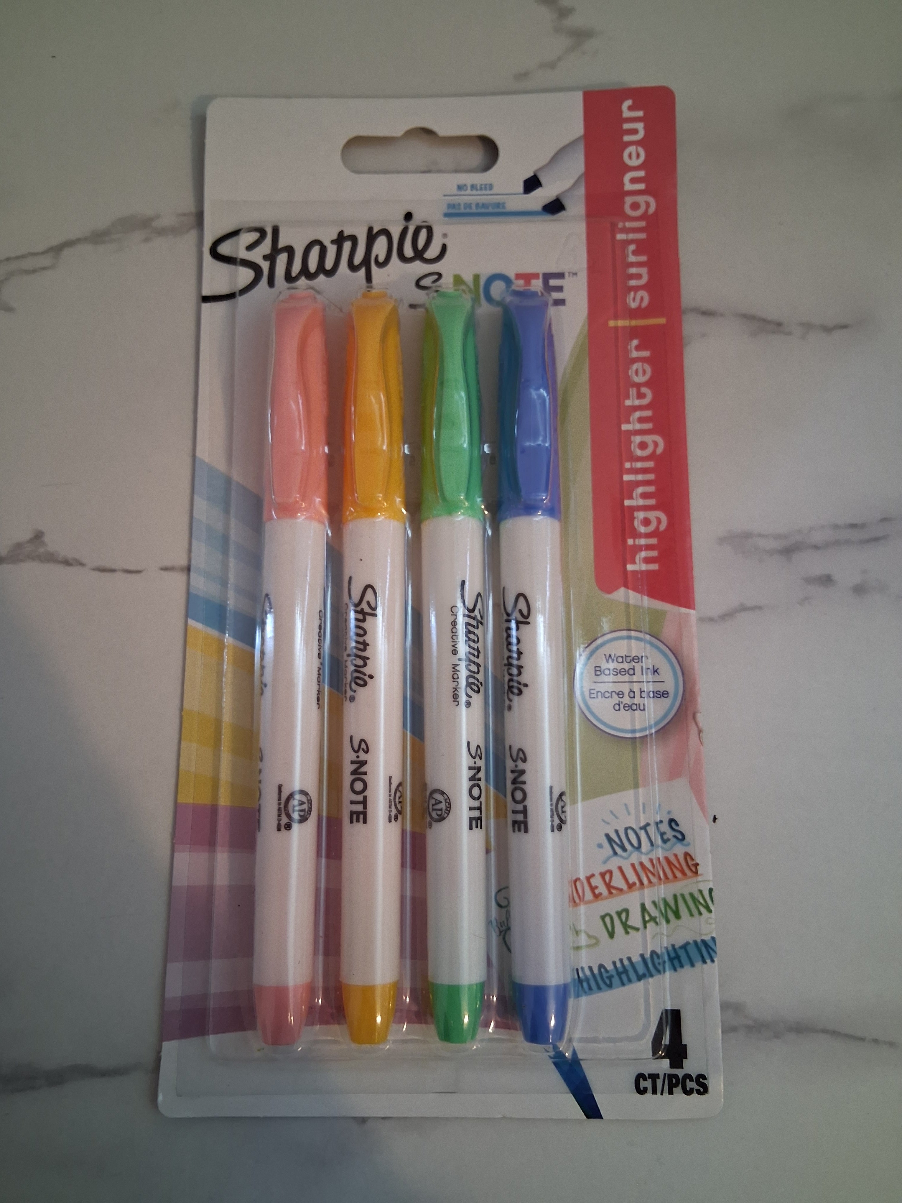 Sharpie S-Note Highlighters Pack of 4