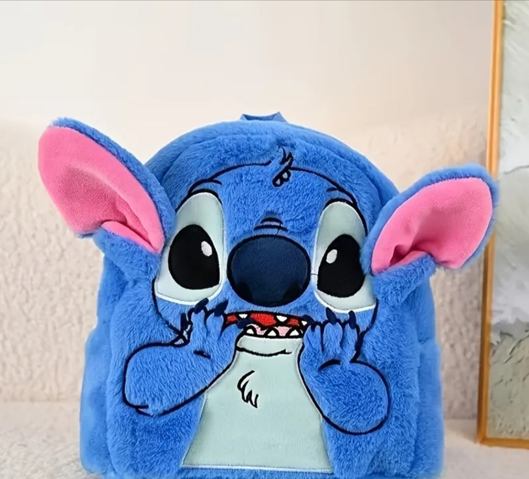 Blue Stitch Plush Bag