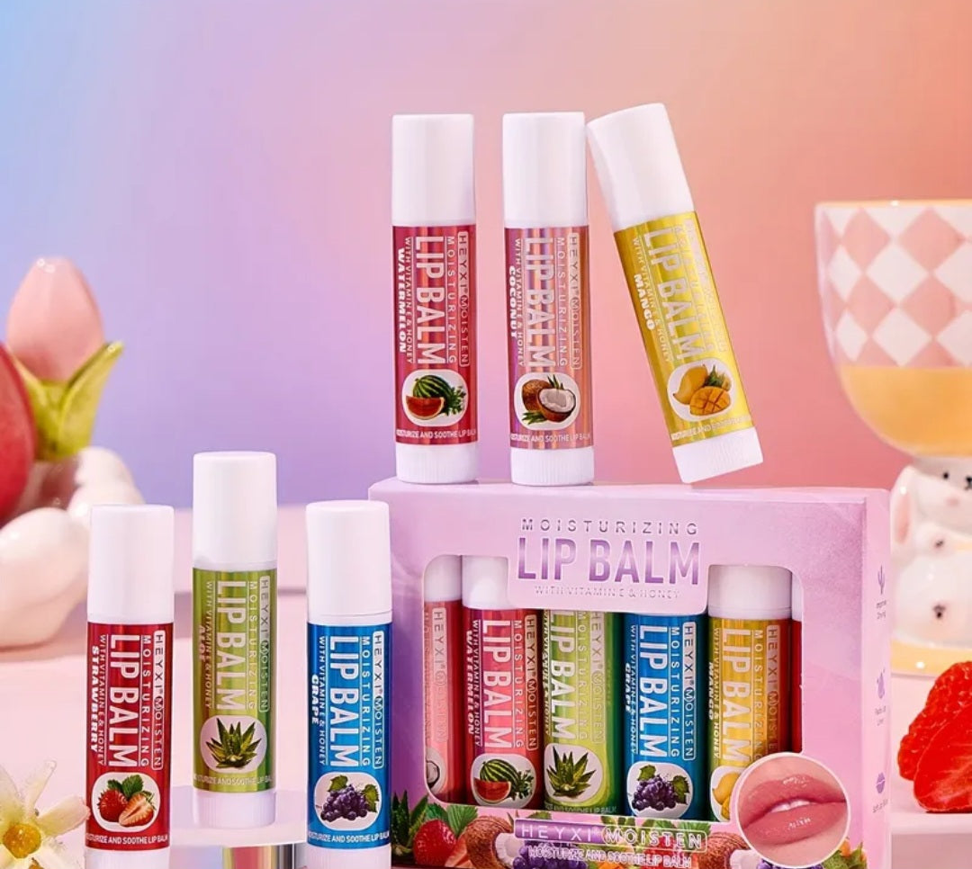 Set of 6 Fruit Lipbalms
