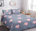 Heart Print Single Bedding Set