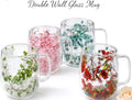 Floral Insulated Clear Flower Mugs