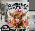 Highland Cow Attitude Notebook