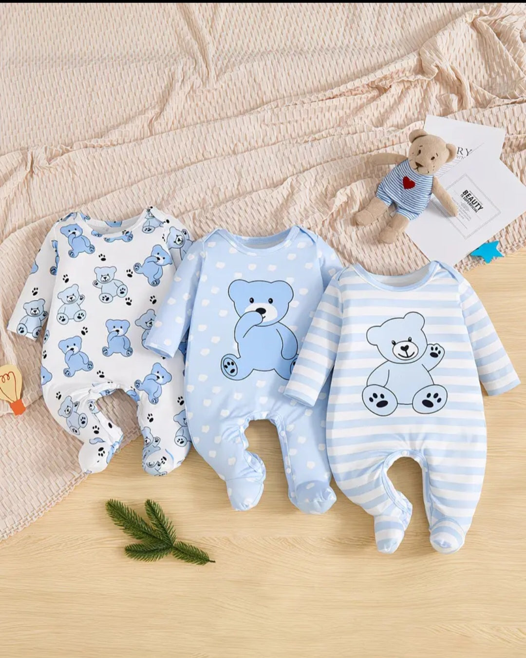 3-Piece Baby Grows Set