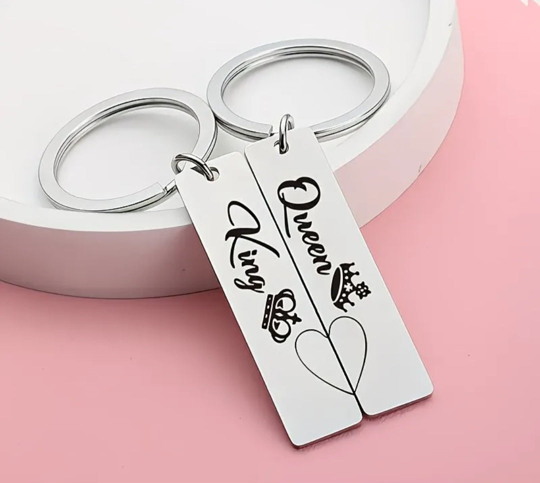 King & Queen Keyring Set – 2 Piece