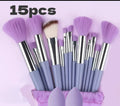 15 Piece Purple Make Up Brush Set