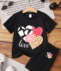2 Piece Girls Love Shorts & Top Set