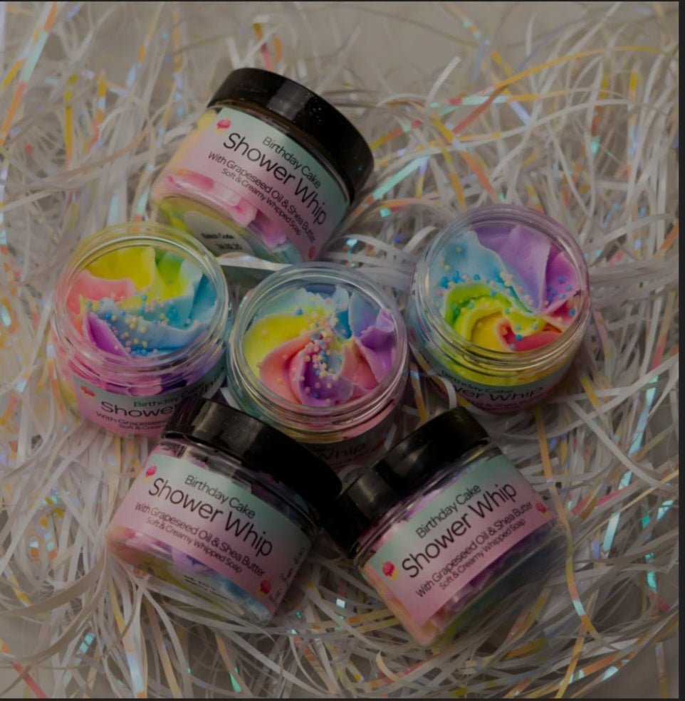 Mini Birthday Cake Shower Whip