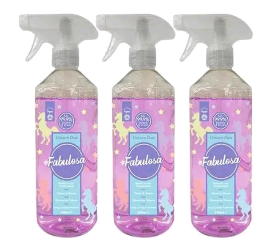 Fabulosa 3piece Unicorn Dust Anti-Bac Spray Set