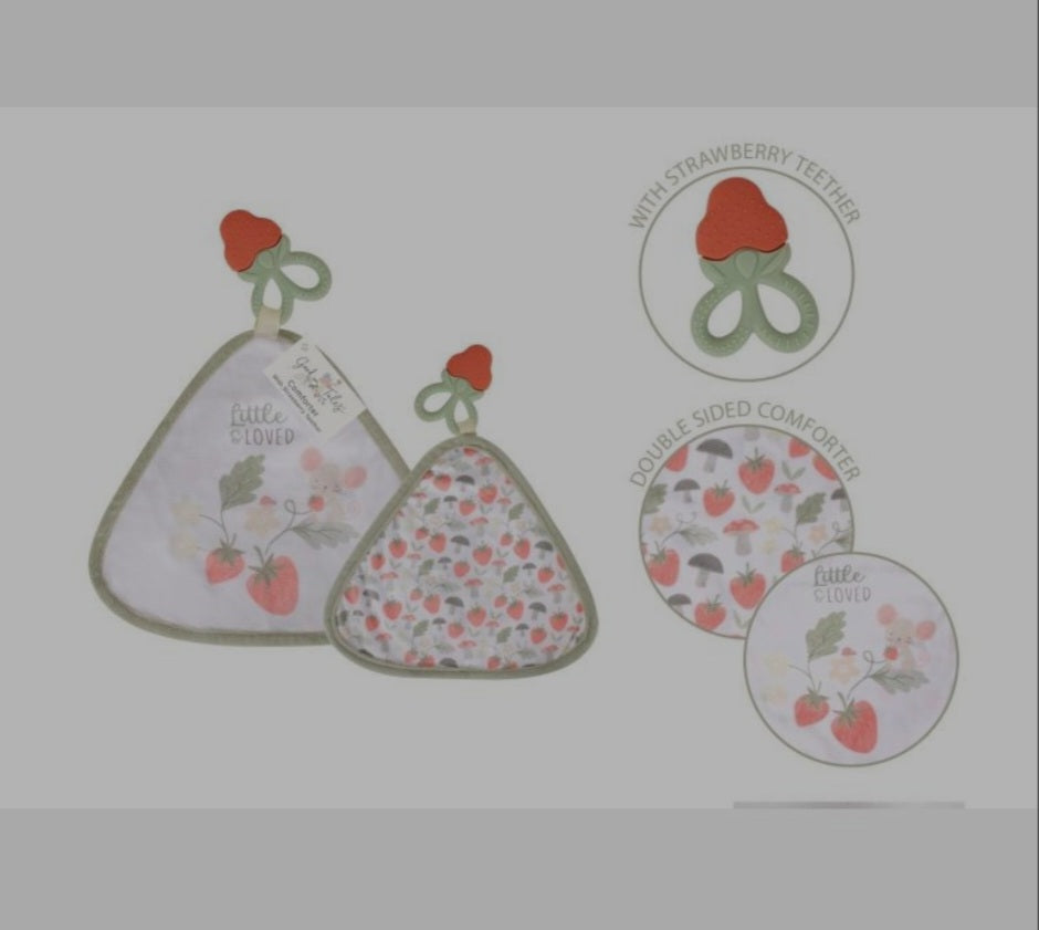 Strawberry 2 in 1 Teether and Comforter