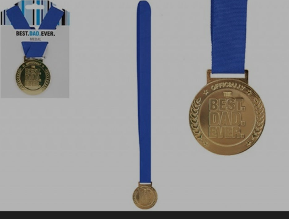 Gold Best Dad Ever Medal
