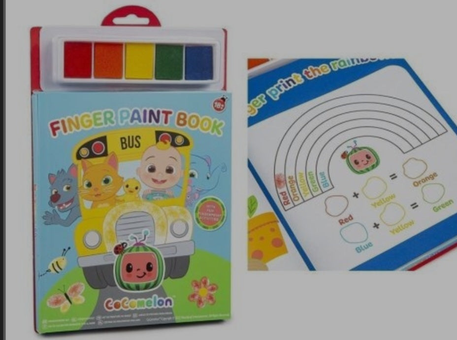 Cocomelon Finger Paint Book Set