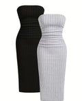 Set of 2 Women's Dresses – Black & Grey