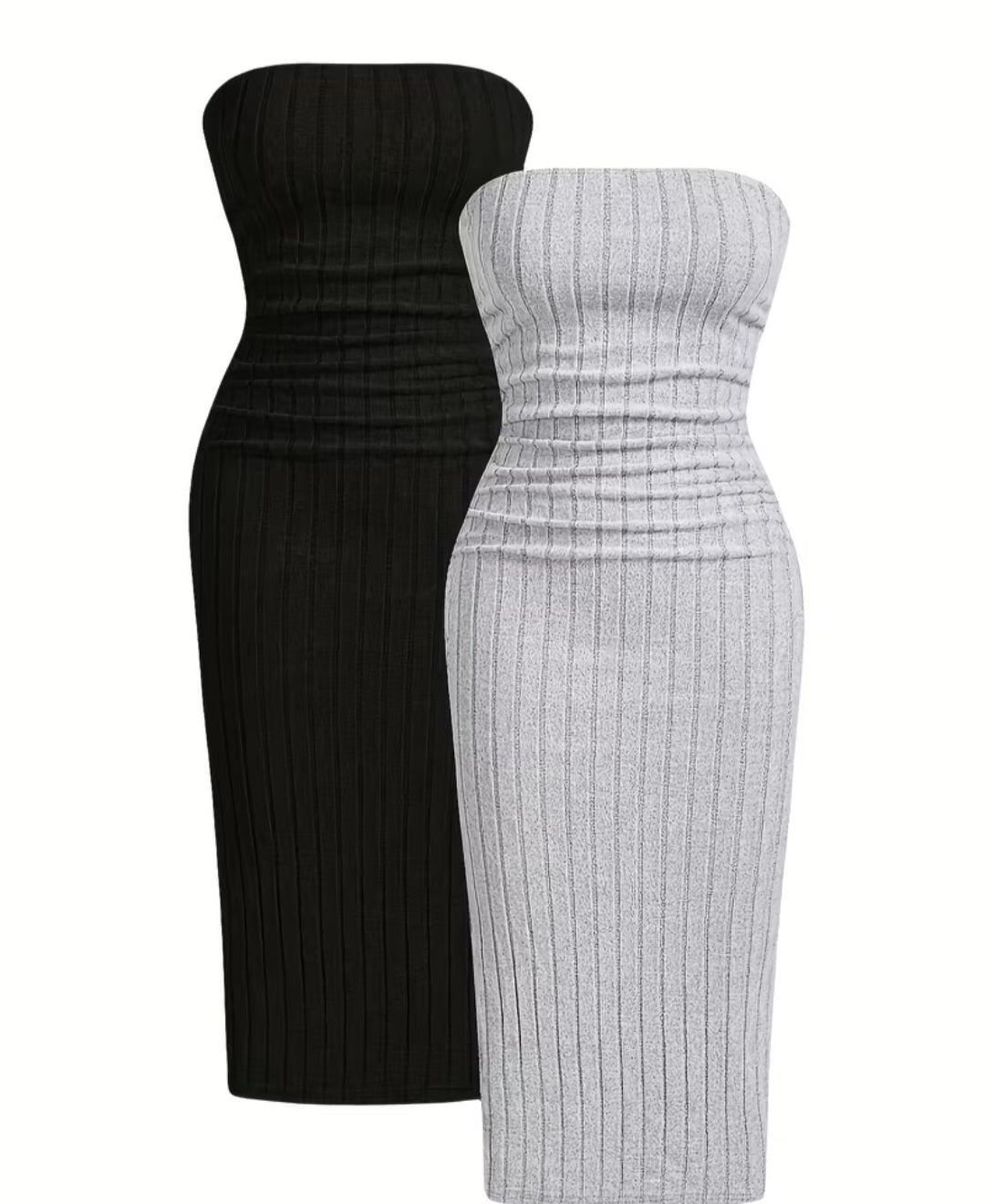 Set of 2 Women's Dresses – Black & Grey