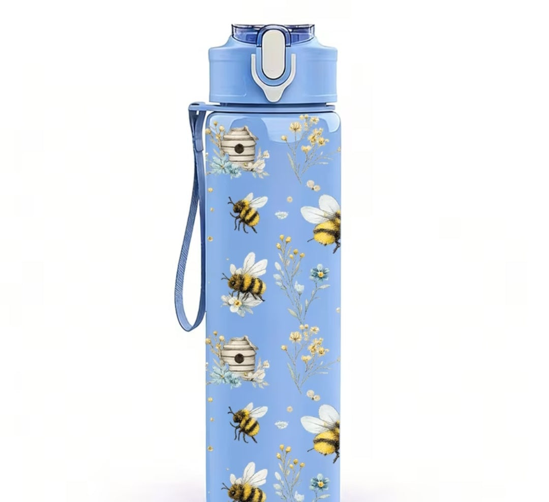 Bee Printed Water Bottle