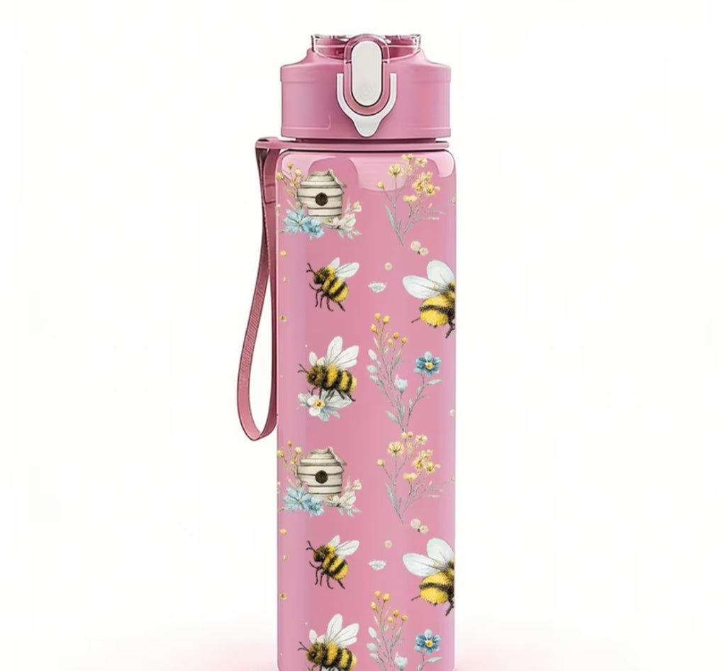 Bee Printed Water Bottle