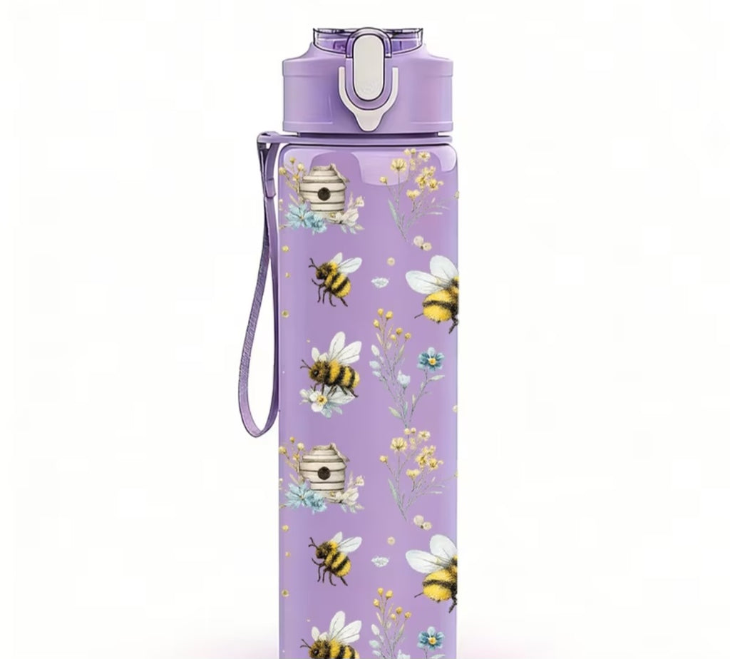 Bee Printed Water Bottle