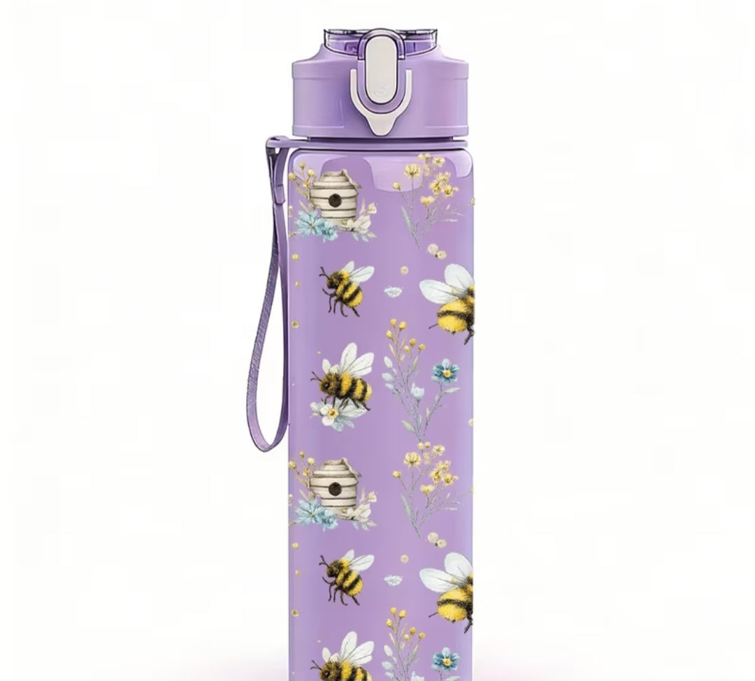Bee Printed Water Bottle