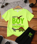 Just A Boy Who Loves Dinosaurs T-Shirt & Shorts Set