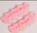 Heart Shape Make Up Puffs - Set of 8