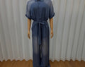 Long Denim Jumpsuit
