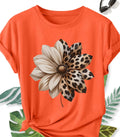 Plus Size Half Leopard Printed Shirt