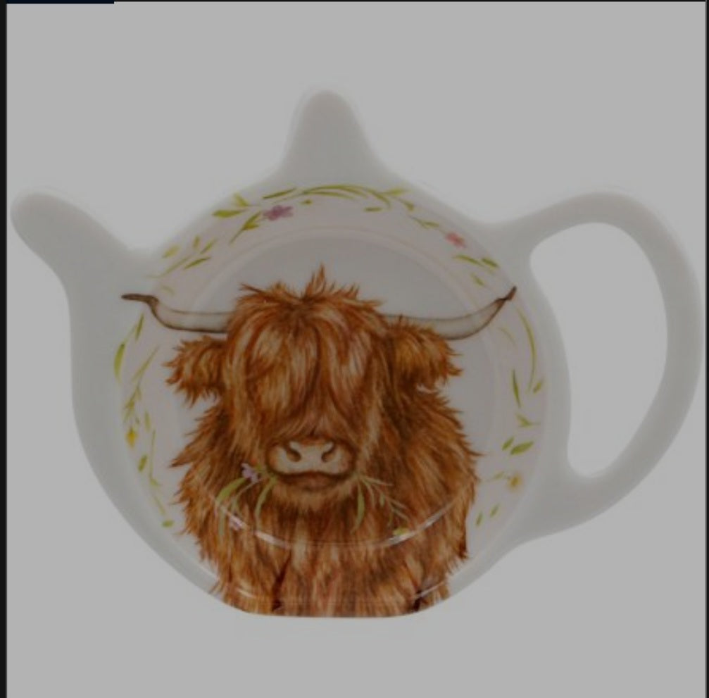 Highland Cow Teabag Tidy